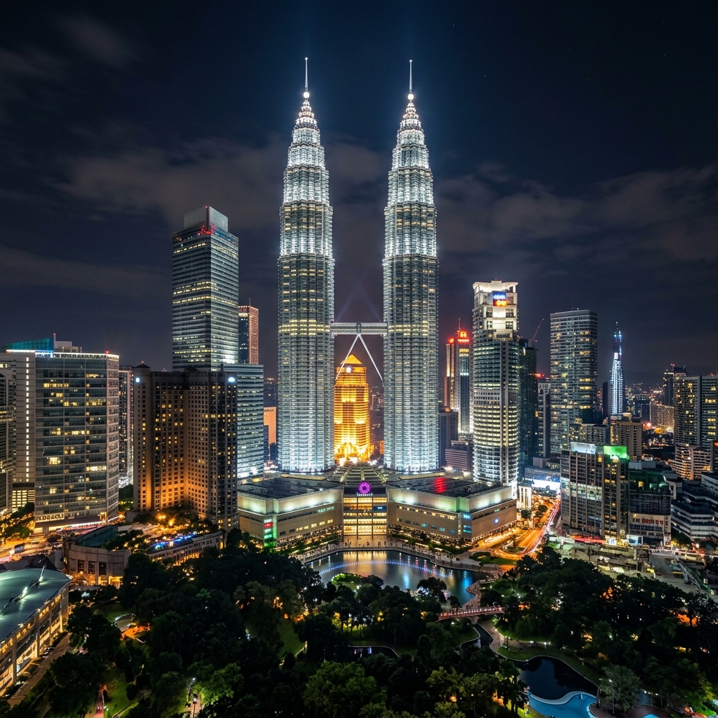 Malaysia Twin Towers & Beach
